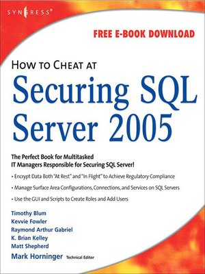 cover image of How to Cheat at Securing SQL Server 2005